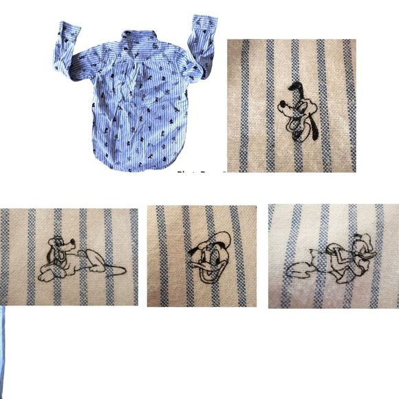 Gap Baby Toddler Button Down Shirt 5T All Over Print Mickey Goofy Donal… - Picture 4 of 12